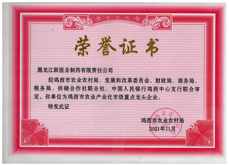 贺佳博官方网站制药获市级重点龙头企业称号